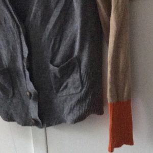 Multi colored cashmere blend cardigan sweater size M